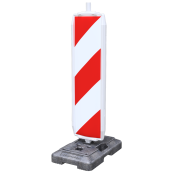 Plastic traffic panel type 60 | film RA1/A, hatched | on one side indicating right | red / white